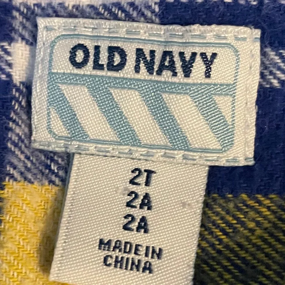 Old Navy long sleeve Adventure Club plaid flannel shirt 2T